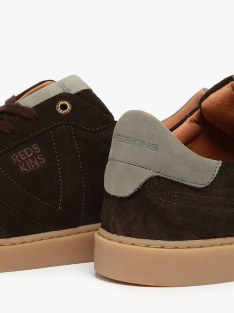 Sneakers Quadra Uit Leder Redskins Bruin men QUADRA ander zicht 2